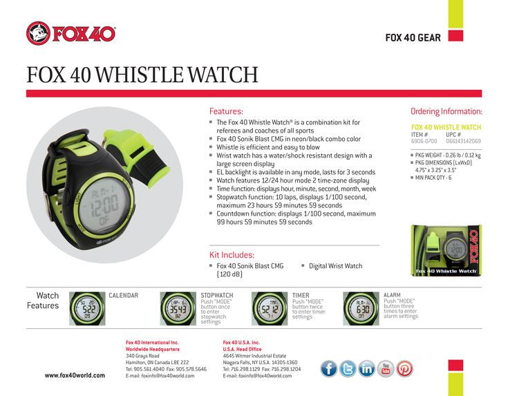 40 Whistle and Watch Combo